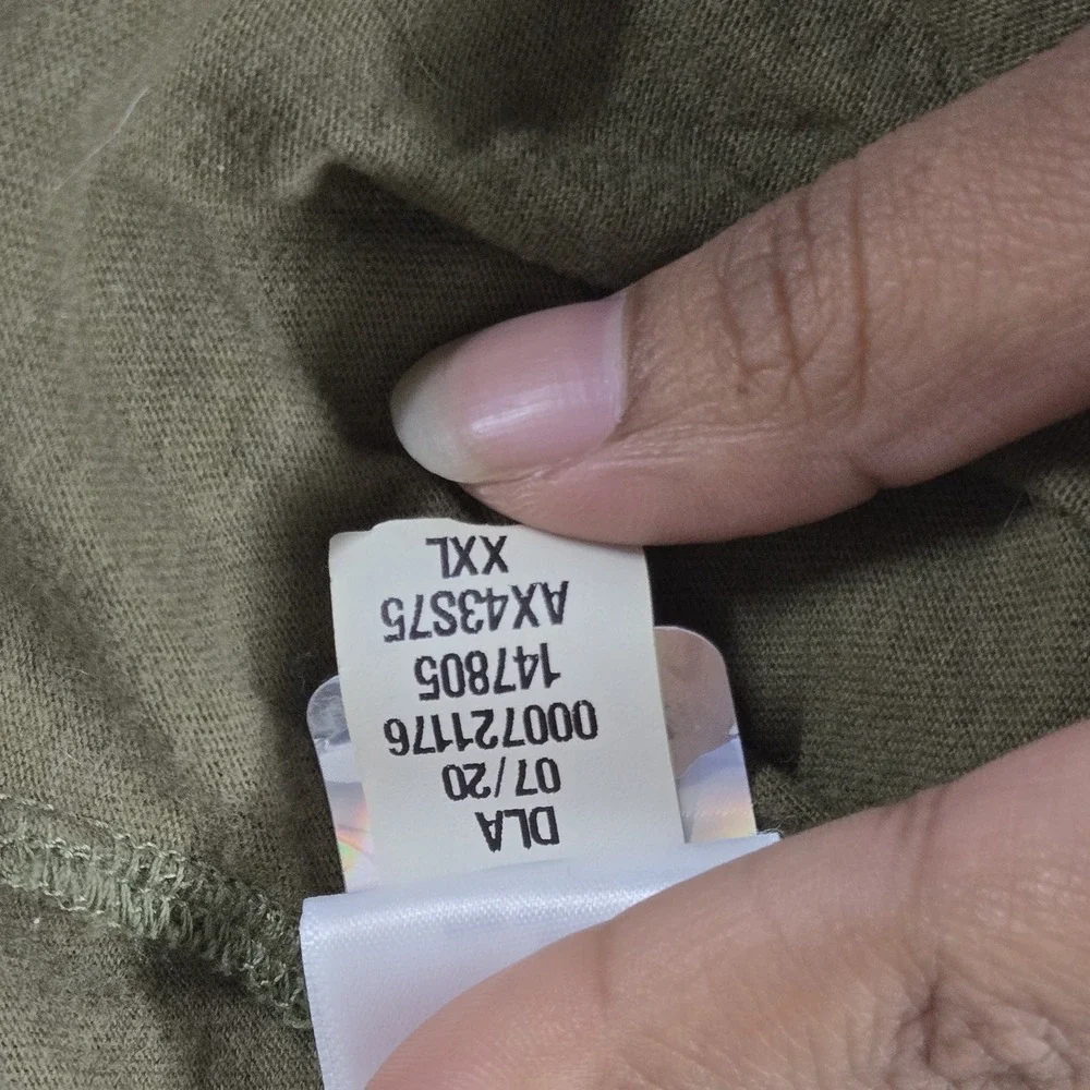 The North Face Men Shirt XXL Olive Green Logo Slogan Short Sleeve